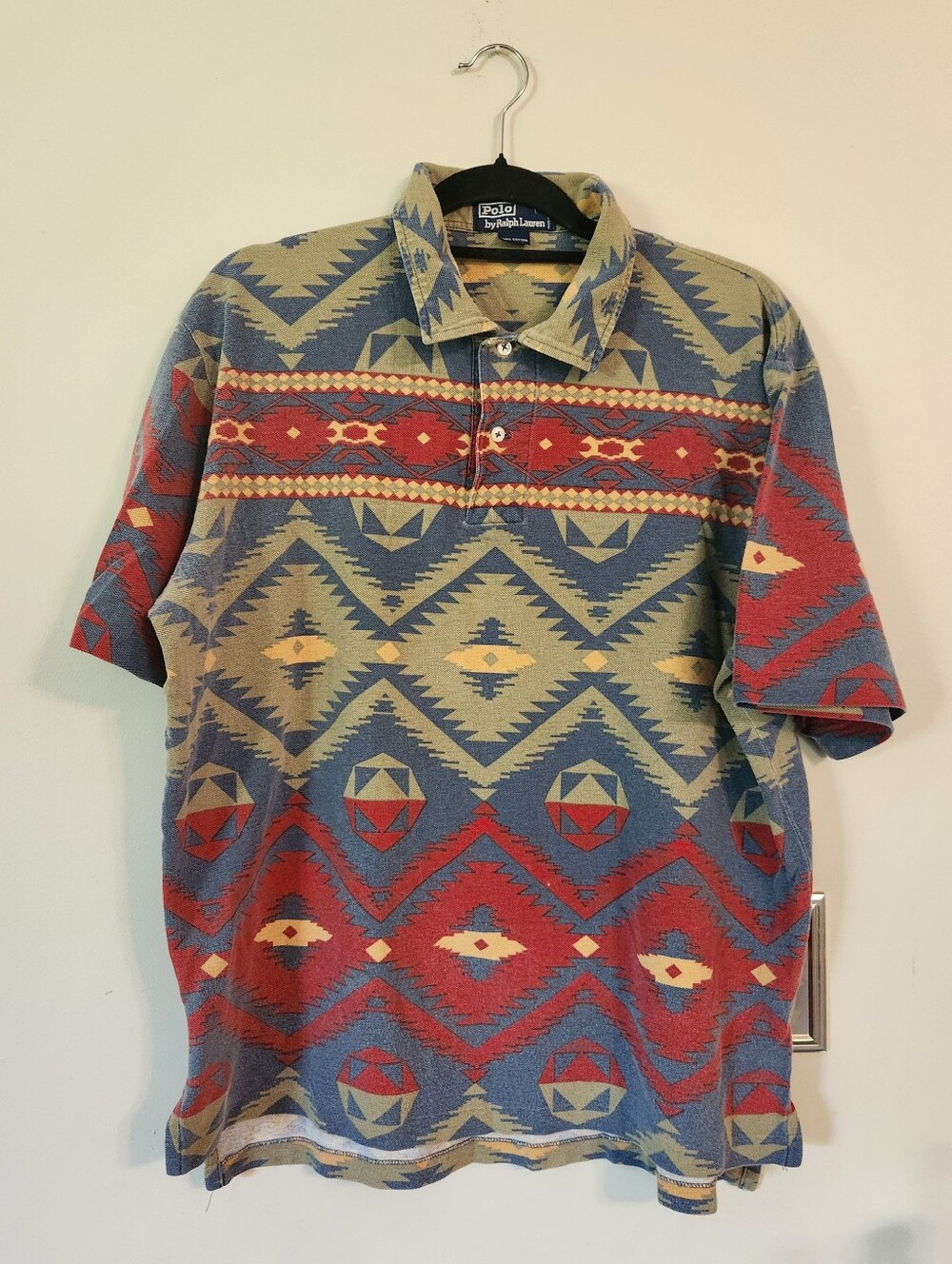 Vintage ‘90s Polo Ralph Lauren Aztec Navajo Southwestern Polo Shirt